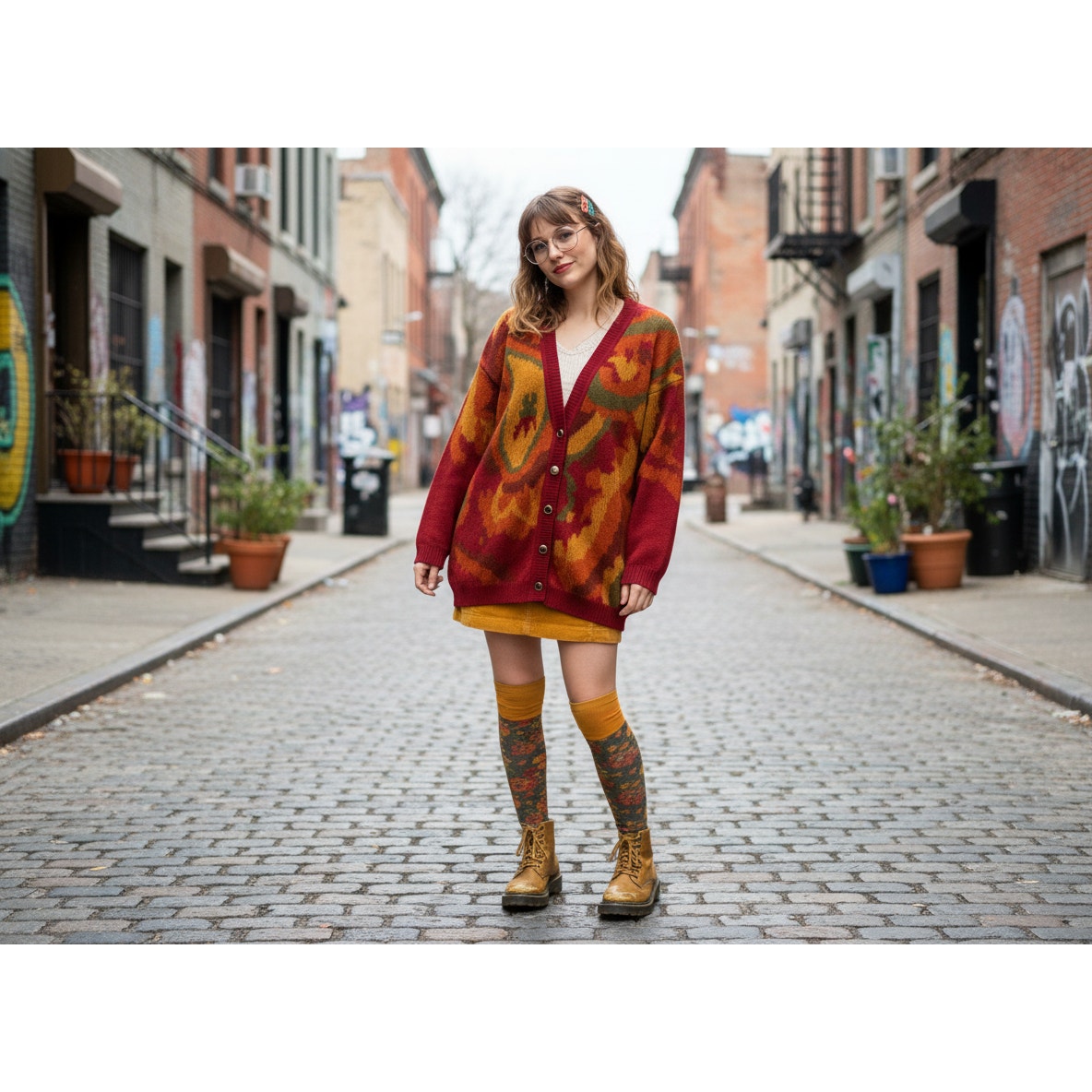 Vintage Sk & Company Wool Blend Cardigan Sweater